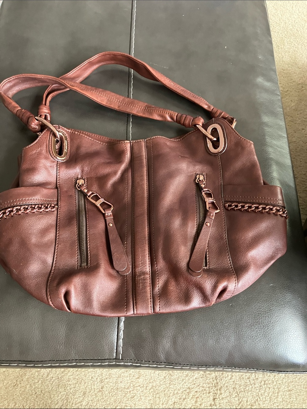 B. Makowsky "Alice" leather hobo shoulder bag